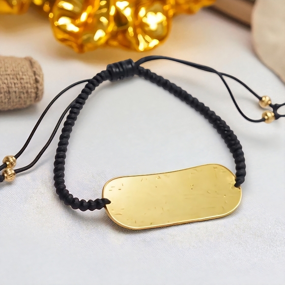 🆕Handcrafted Brass Artisan Bracelet | Adjustable Cord Anklet or Wristwear - Picture 8 of 15